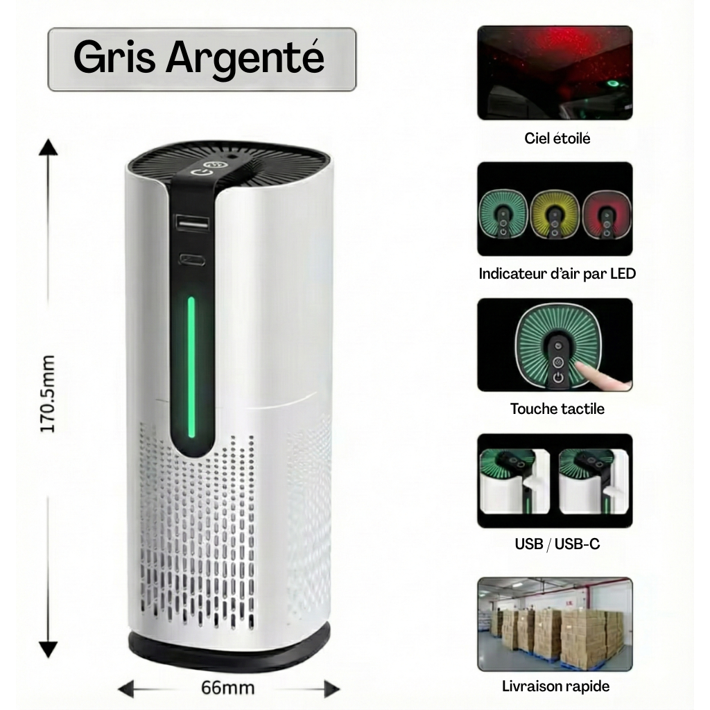 ZeroAir One - Purificateur d'Air & Projecteur d'Ambiance Ciel Étoilé